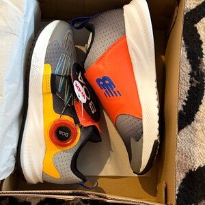 New Balance Kids Orange & Gray Sneakers with BOA Dial